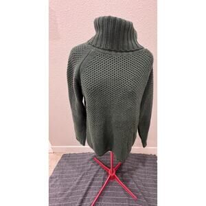 Olive Green Knit Turtleneck Sweater Cottagecore Preppy Academia